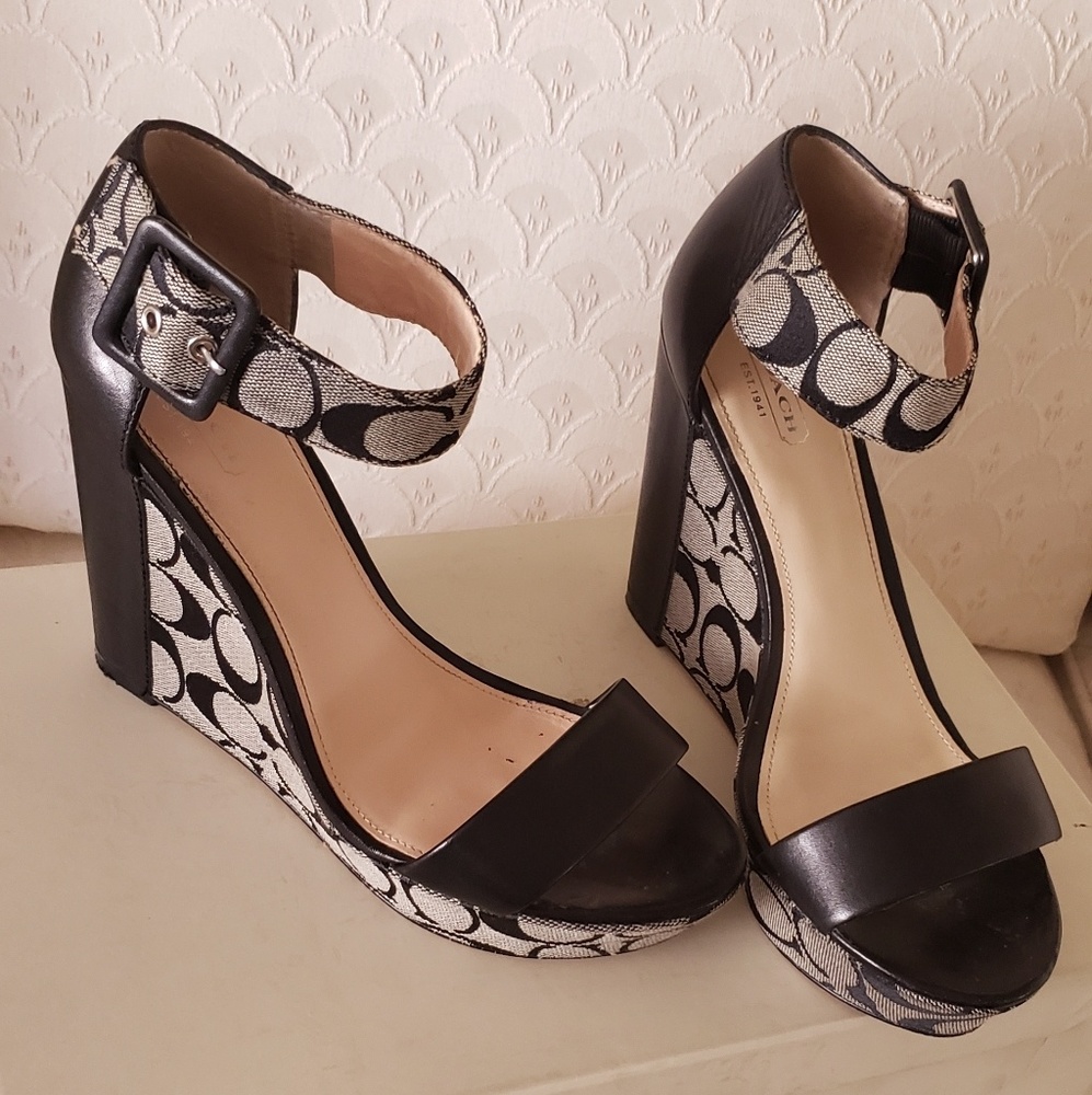 Coach Wedge Jerri Semi MTE CLF   BLK/ BLK-WHT